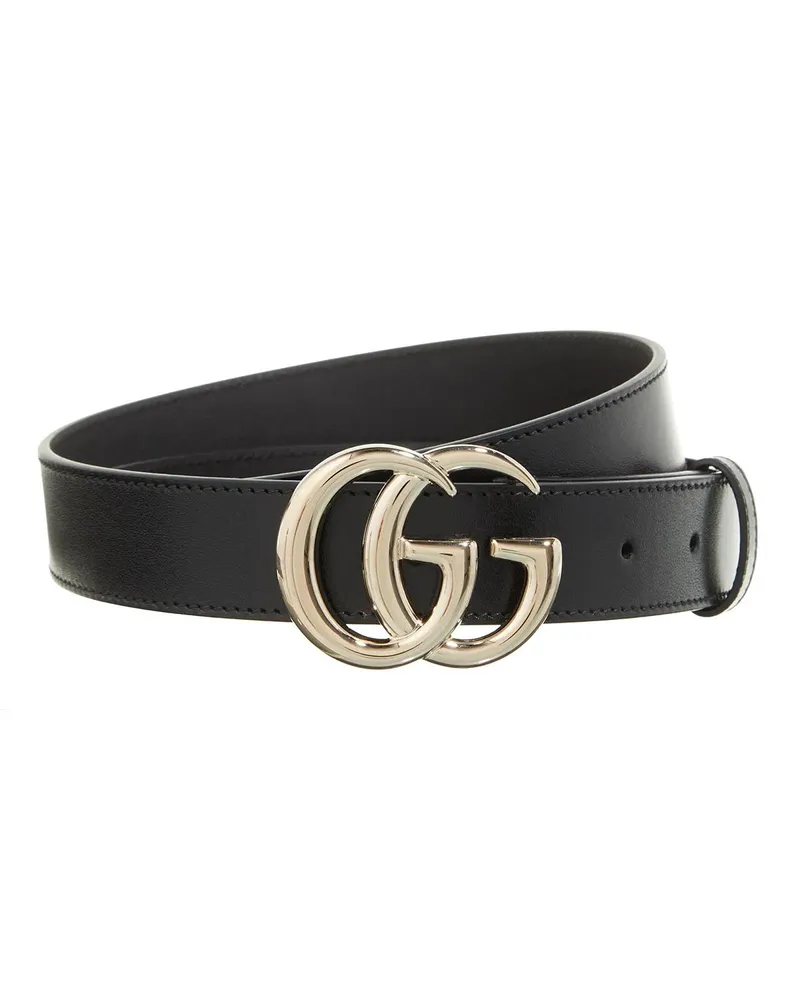 Gucci Gürtel GG Marmont Thin Belt schwarz Schwarz
