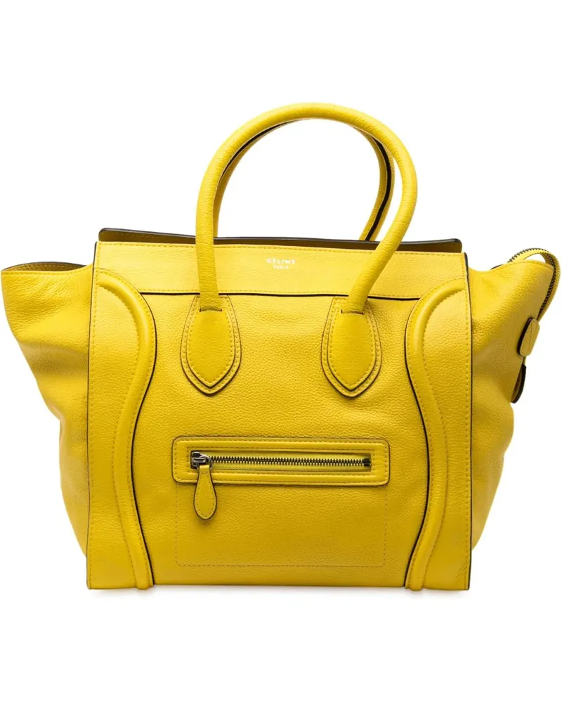 Celine Shopper Mini Calfskin Luggage Tote gelb Gelb
