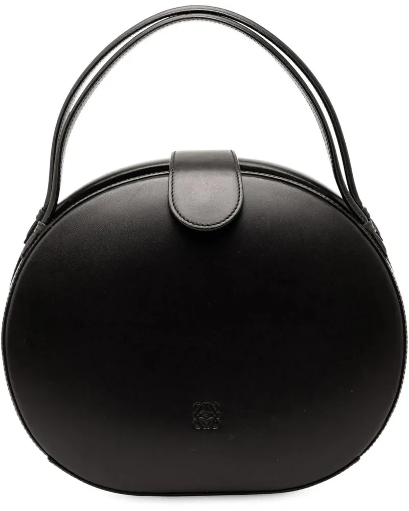 Loewe Crossbody Bags Leather Anagram Round Handbag schwarz Schwarz
