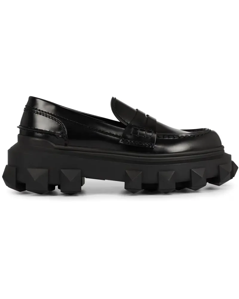 Valentino Garavani Low-Top Sneaker Trackstud Loafers schwarz Schwarz