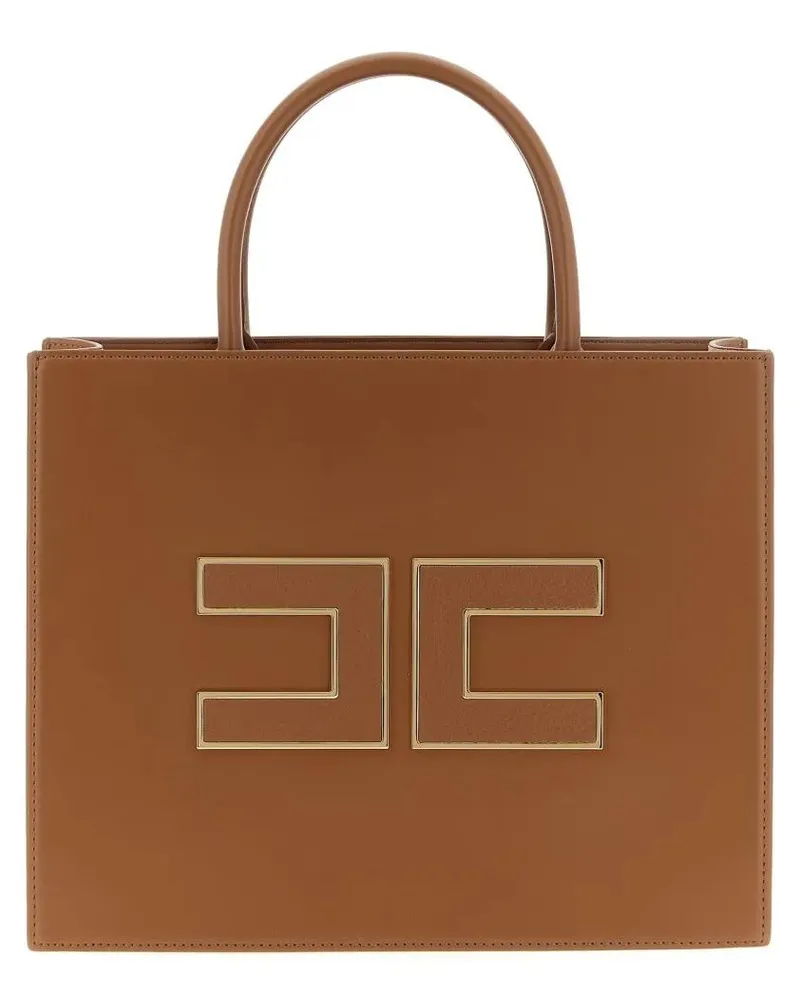 Elisabetta Franchi Shopper & Totes Large Logo Shopping Bag braun Braun