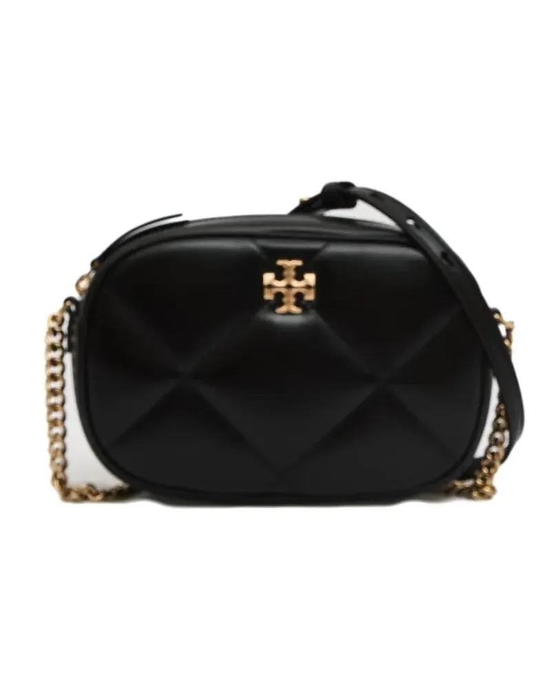 Tory Burch Hobo Bags Quilted Black Leather Camera Bag schwarz Schwarz
