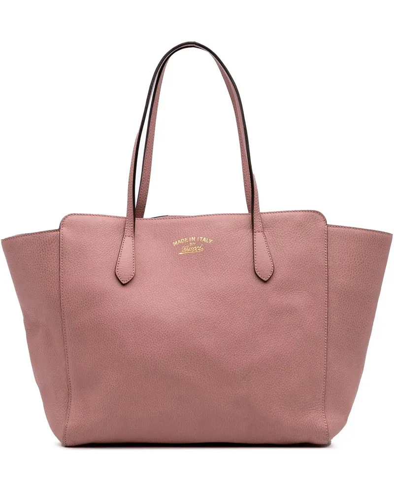 Gucci Shopper Medium Leather Swing Tote rosa Gold