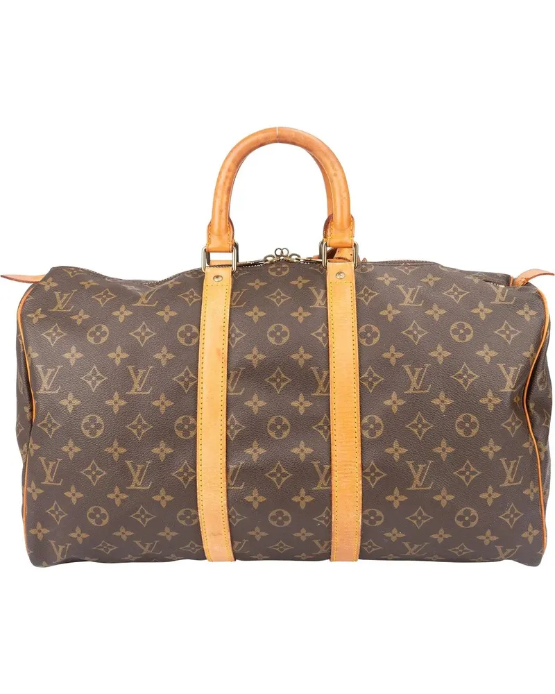 Louis Vuitton Crossbody Bags  Canvas Monogram Keepall 45 braun Braun