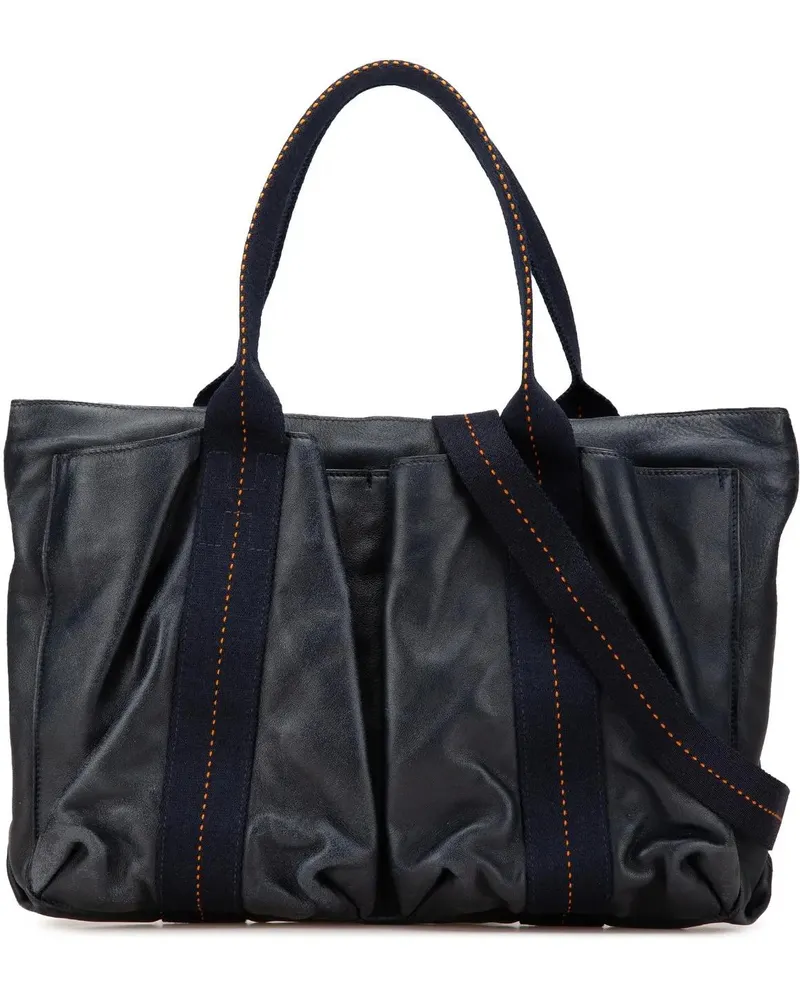 Hermès Hobo Bags 1990-2010 Caravan Horizontal MM blau Blau