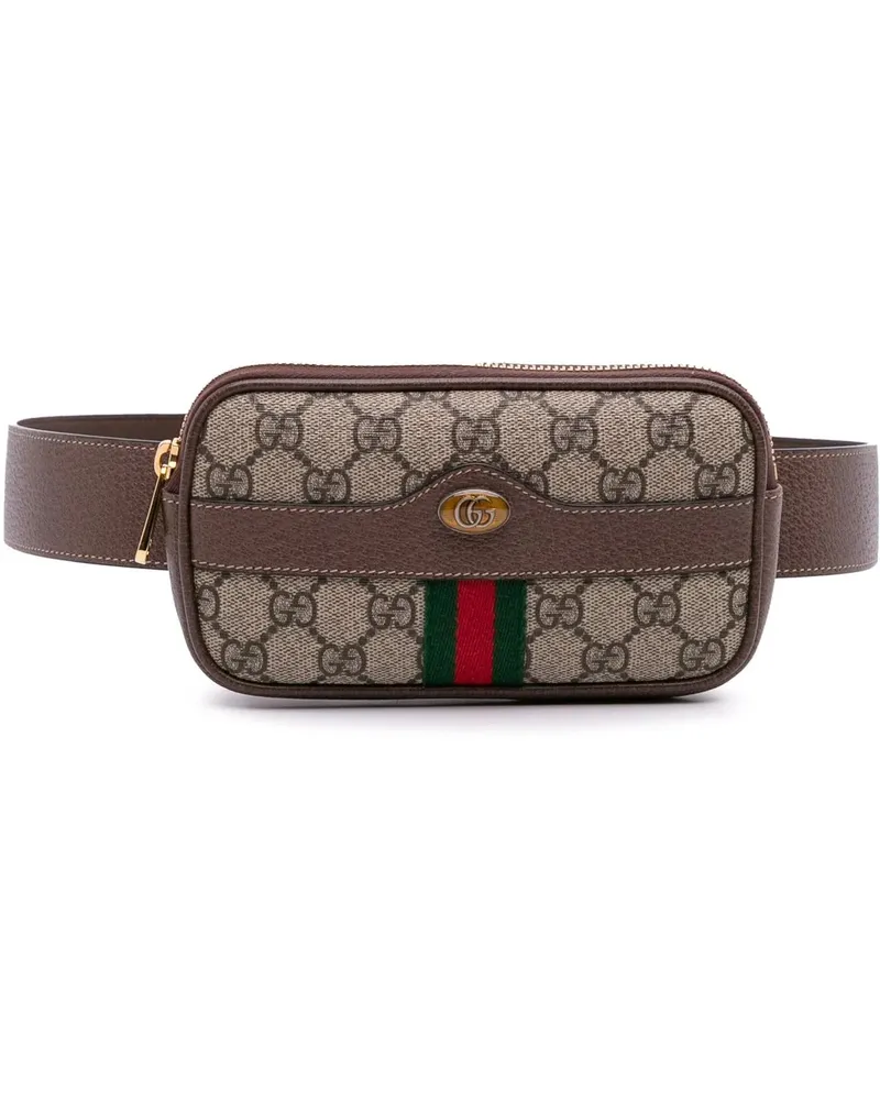 Gucci Bauchtaschen Small GG Supreme Web Ophidia Belt Bag braun Braun