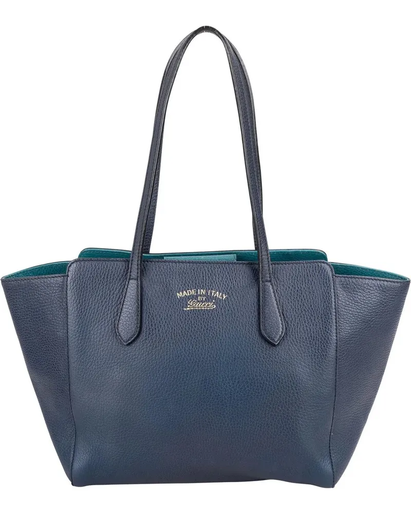 Gucci Crossbody Bags  Blue Leather Swing Handbag blau Blau