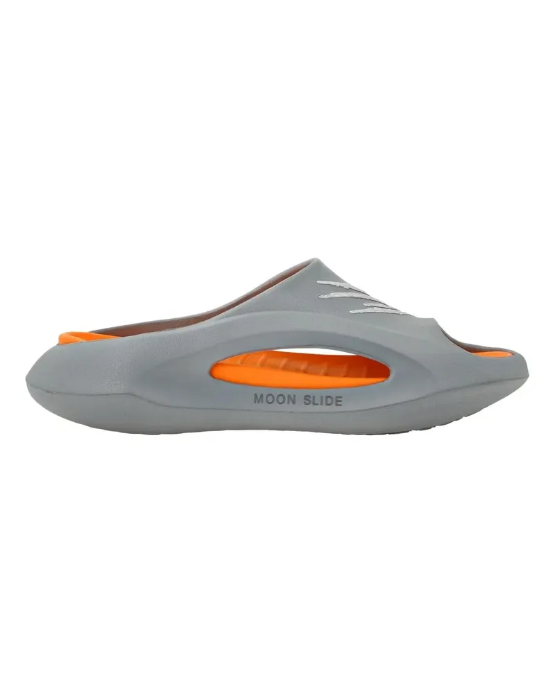 Philipp Plein Slipper & Pantoletten Flache Gummisandalen grau Grau