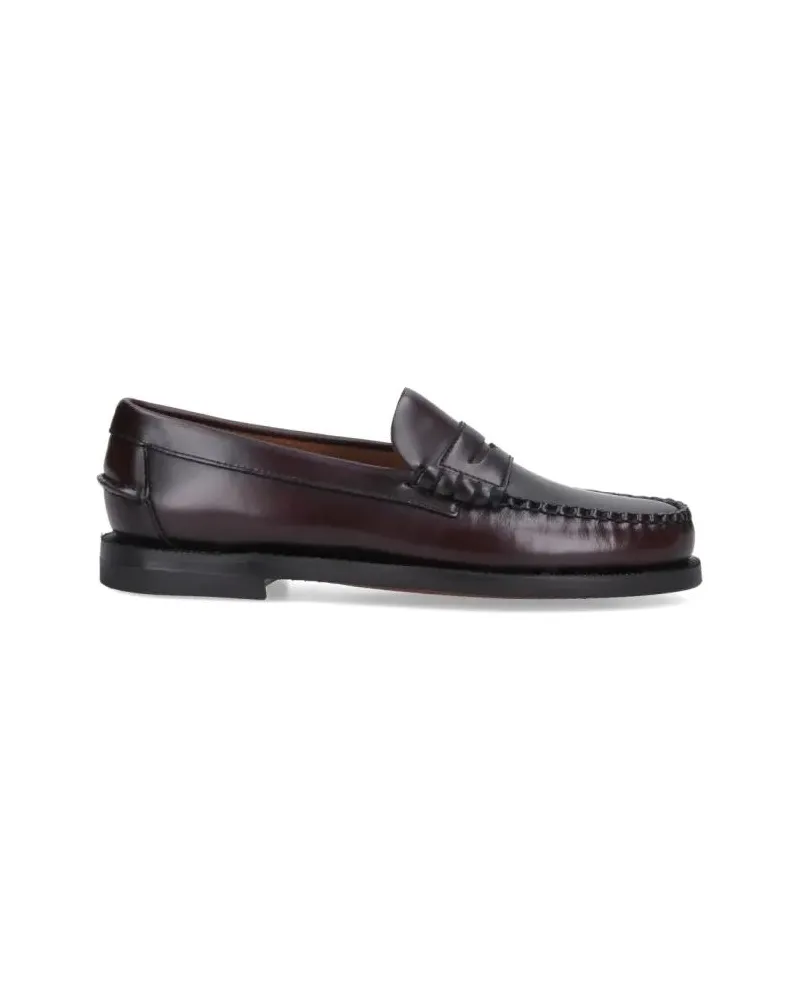Sebago Rounded Toe Slip-On Moccasins With Smooth Leather braun Braun