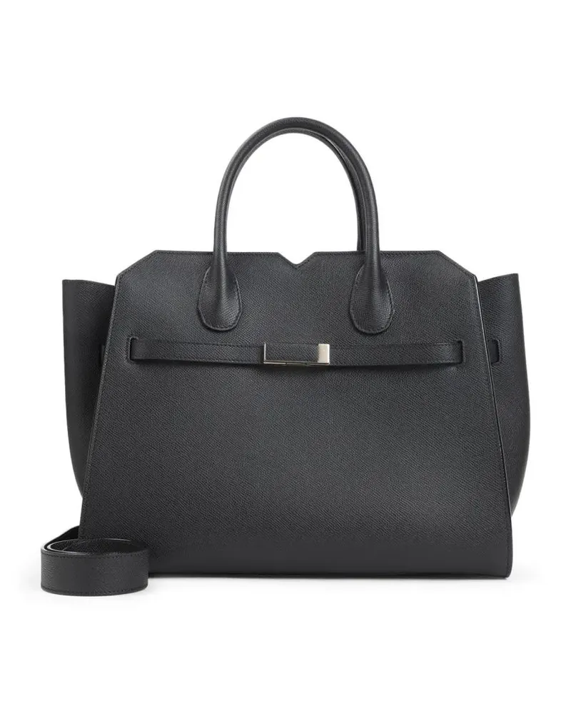 Valextra Hobo Bags Structured Calf Leather Shoulder Bag schwarz Schwarz