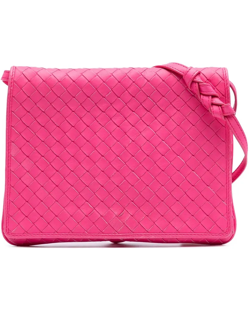 Bottega Veneta Hobo Bags Nappa Intrecciato Flap Crossbody rosa Gold