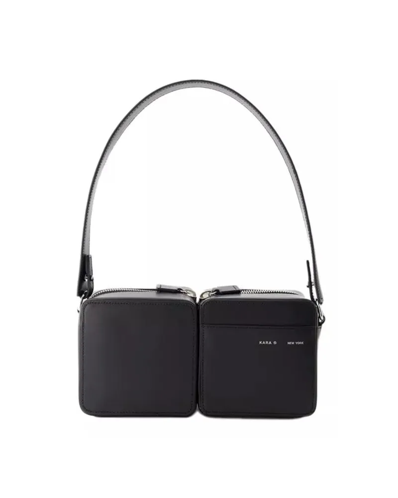 KARA Hobo Bags Hobo Stacked Bag - Leather - Black schwarz Schwarz