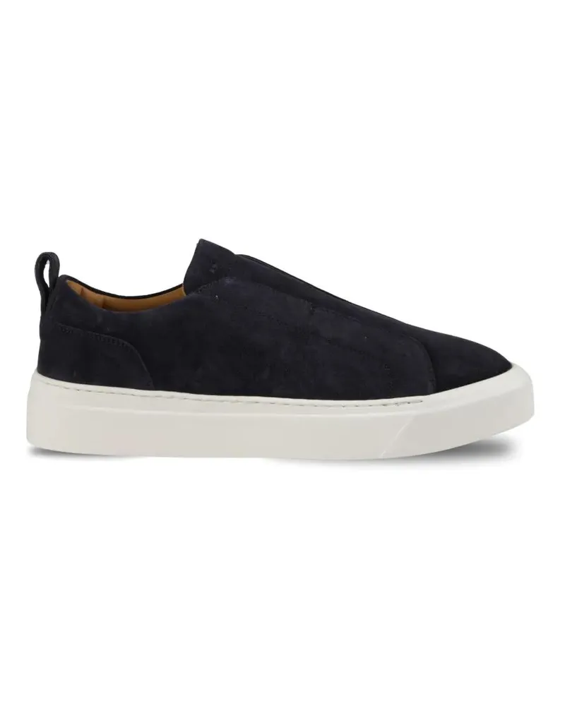 Kiton Low-Top Sneaker Minimalist Calfskin Sneakers With Refined Craftsma schwarz Schwarz