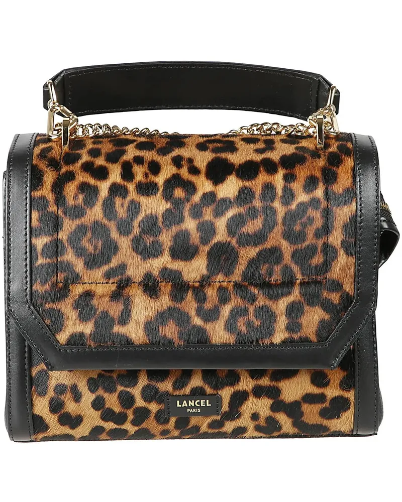 Lancel Crossbody Bags Ninon Medium Flap Bag Black schwarz Schwarz