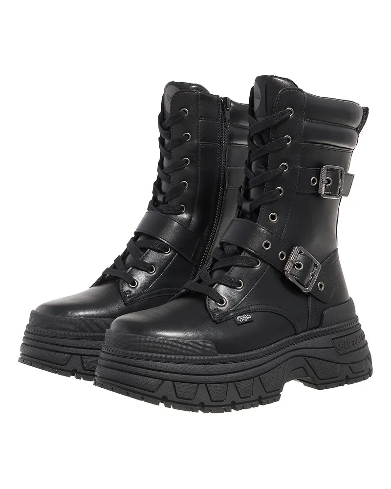 Buffalo Stiefel & Boots Fusion Lace Up Biker schwarz Schwarz