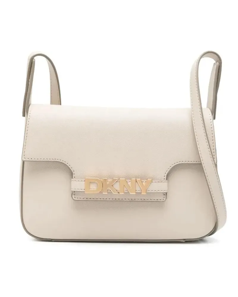 DKNY Hobo Bags Beige Cow Leather Crossbody Bag beige Beige