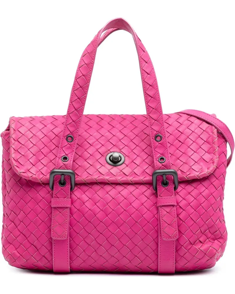 Bottega Veneta Hobo Bags Nappa Intrecciato Flap Satchel rosa Gold