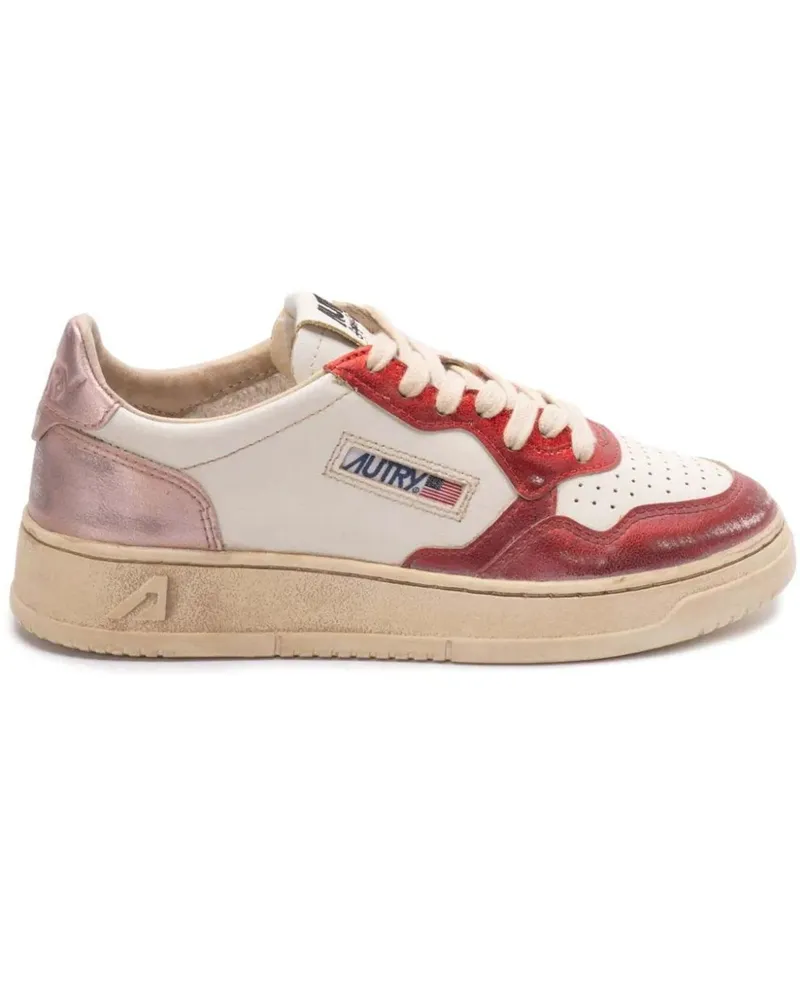 AUTRY Low-Top Sneaker Sneakers Metal Red Pink rosa Gold