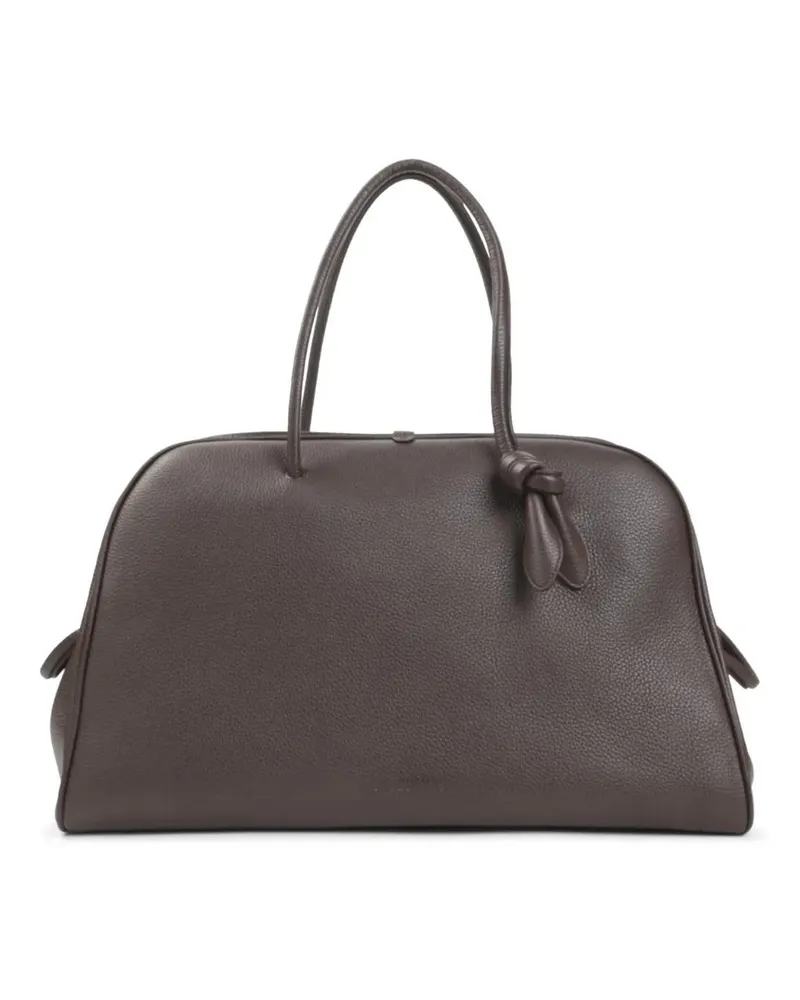 Jacquemus Hobo Bags Brown Grained Leather Handbag With Minimalist Desi braun Braun