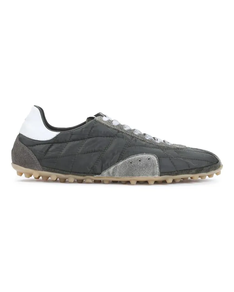 Maison Margiela Low-Top Sneaker Low-Profile Quilted Sneakers With Suede Accents grau Grau