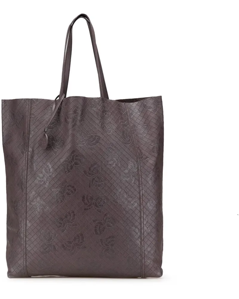 Bottega Veneta Shopper Leather Intrecciomirage Butterfly Tote braun Braun
