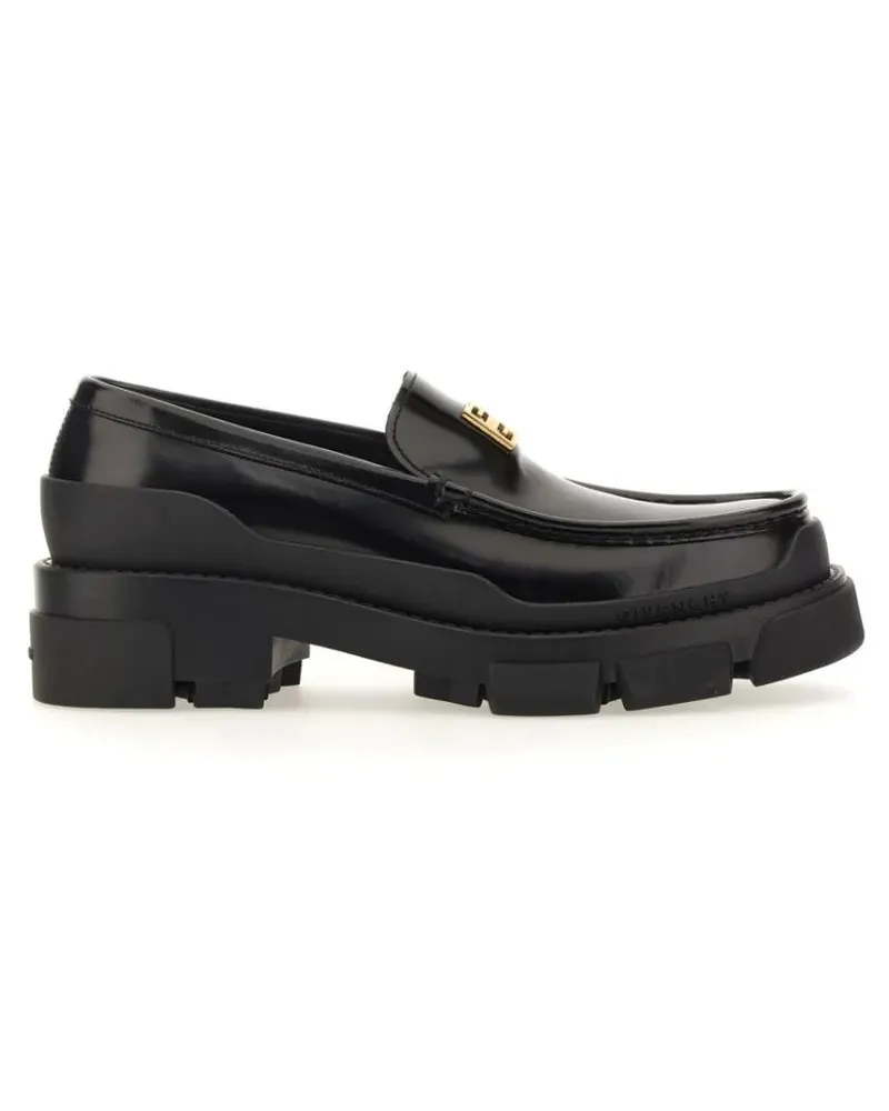 Givenchy Glossy Leather Moccasins schwarz Schwarz