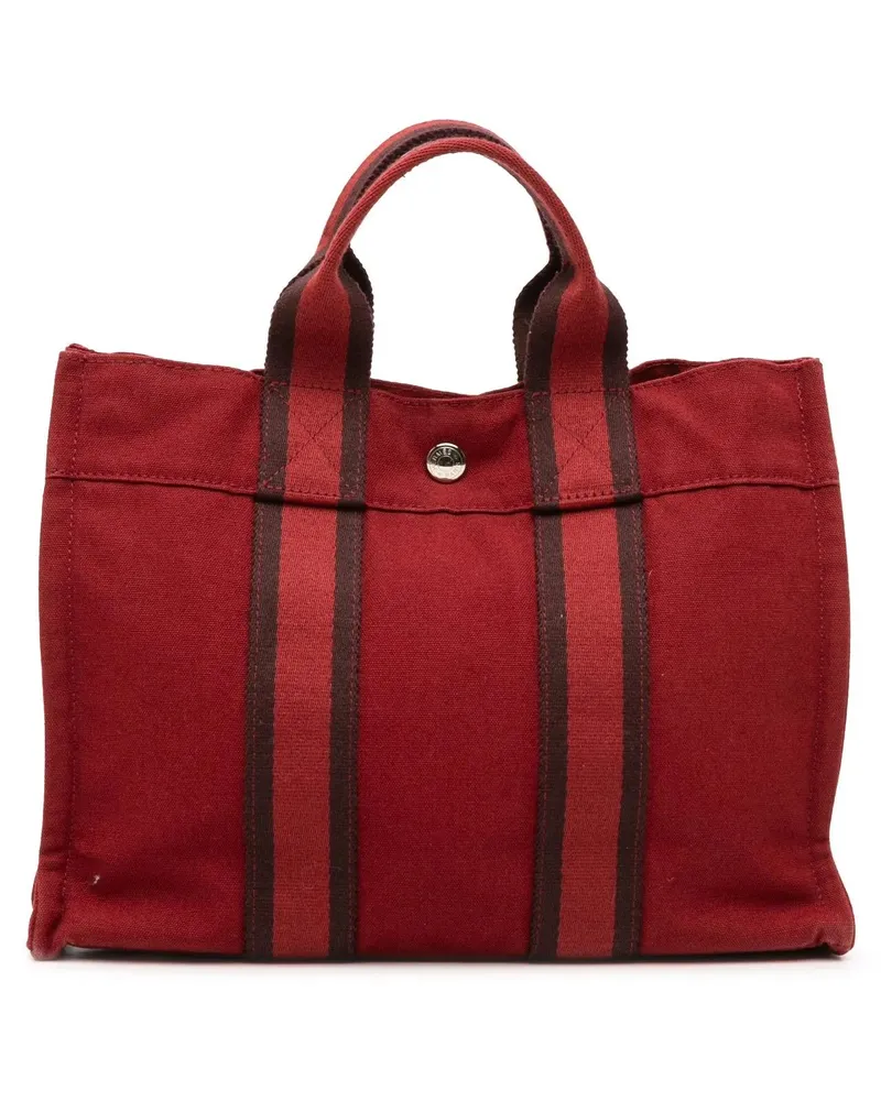 Hermès Shopper Canvas Fourre Tout PM rot Rot