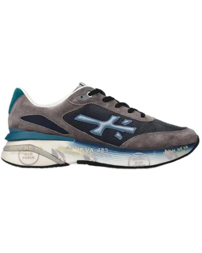 Premiata Low-Top Sneaker Textured Sneakers With Calf Leather Accents And Mo bunt Bunt
