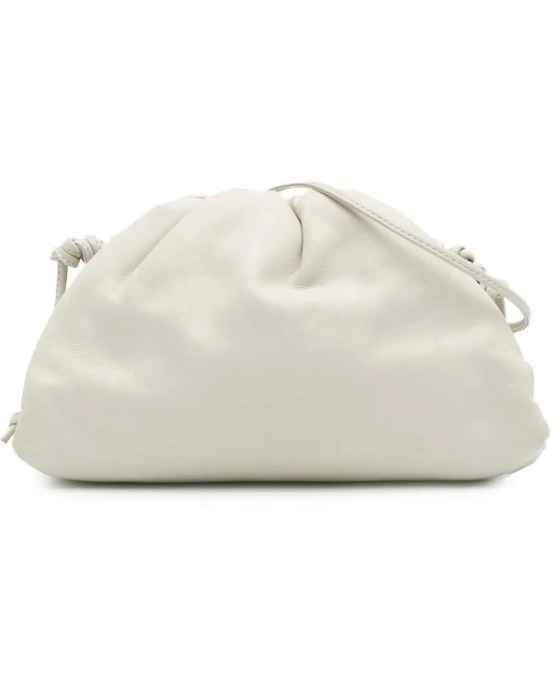 Bottega Veneta Hobo Bags Lambskin The Mini Pouch Crossbody weiß Weiß