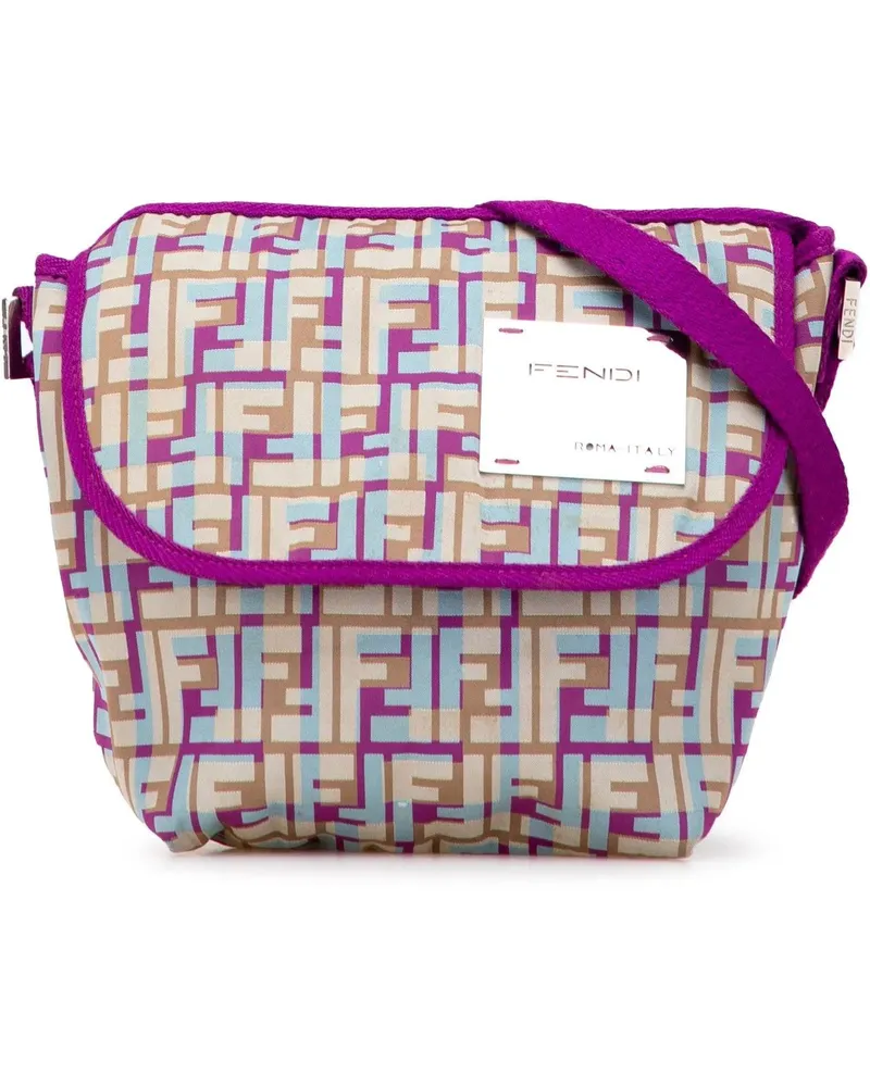 Fendi Hobo Bags Zucca Nylon Crossbody orange Orange