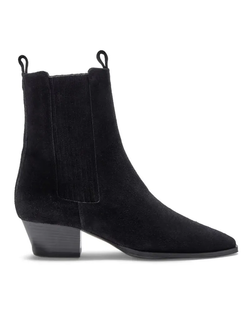 aeyde Stiefel Pointed Toe Ankle Boots With Elastic Side Panels schwarz Schwarz