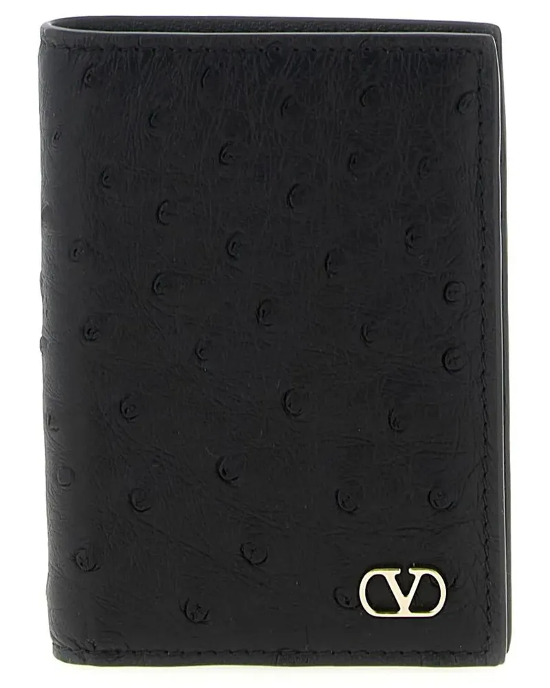 Valentino Garavani Portemonnaies Vlogo Signature Cardholder schwarz Schwarz