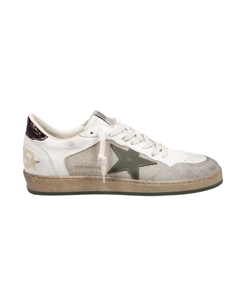 Golden Goose Low-Top Sneaker Ballstar Net And Leather Sneakers braun Braun
