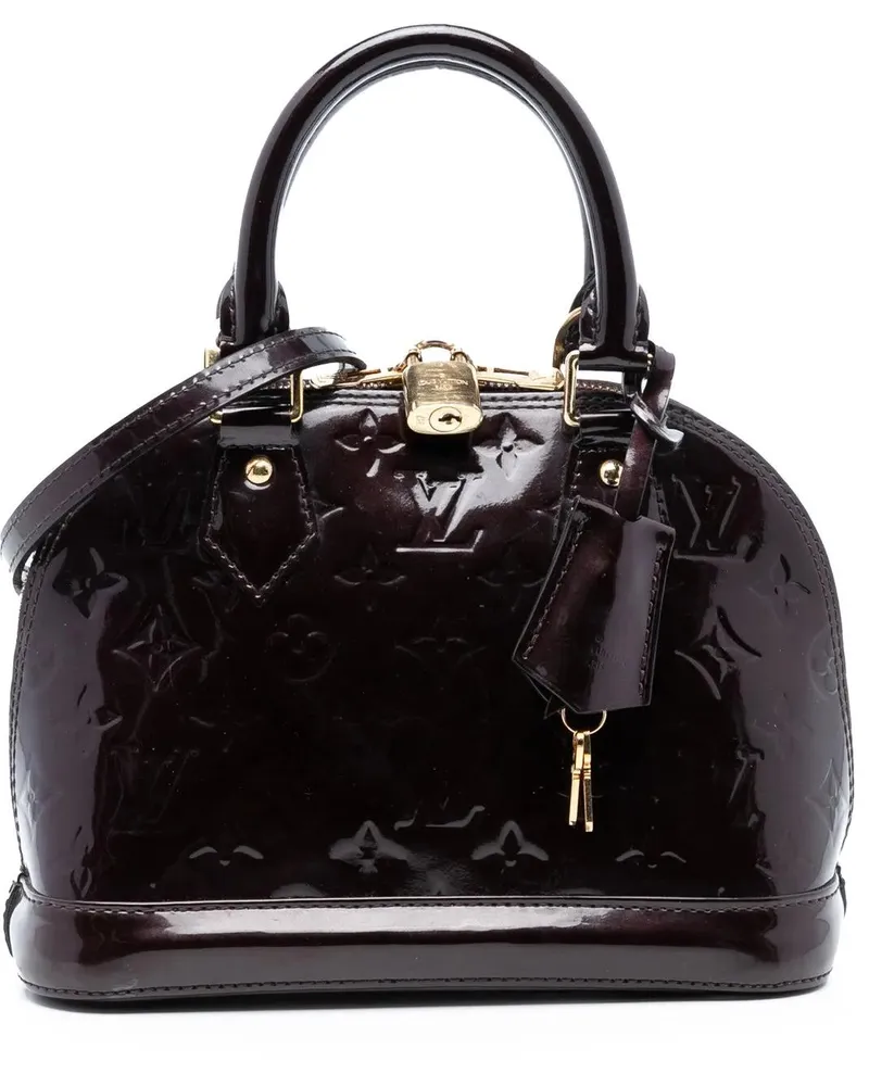 Louis Vuitton Hobo Bags Monogram Vernis Alma BB orange Orange