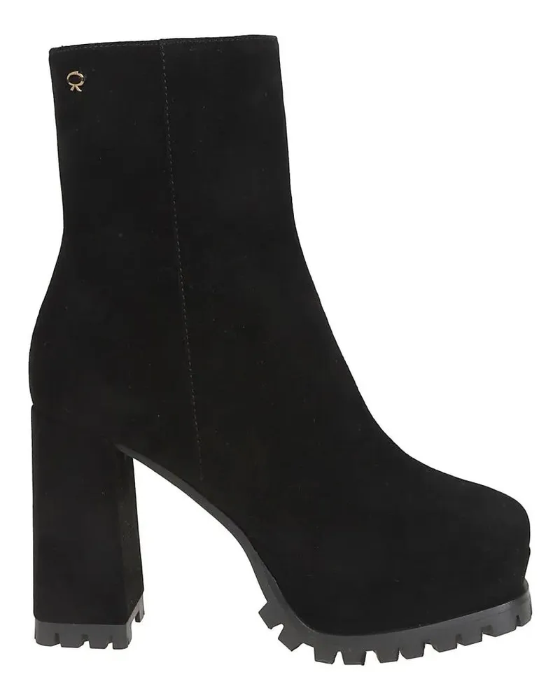 Gianvito Rossi Stiefel Suede Harlem Ankle Boot schwarz Schwarz