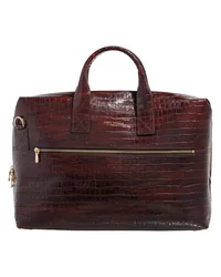 Isabel Bernard Aktentaschen Honoré Anique croco brown calfskin leather handbag Braun