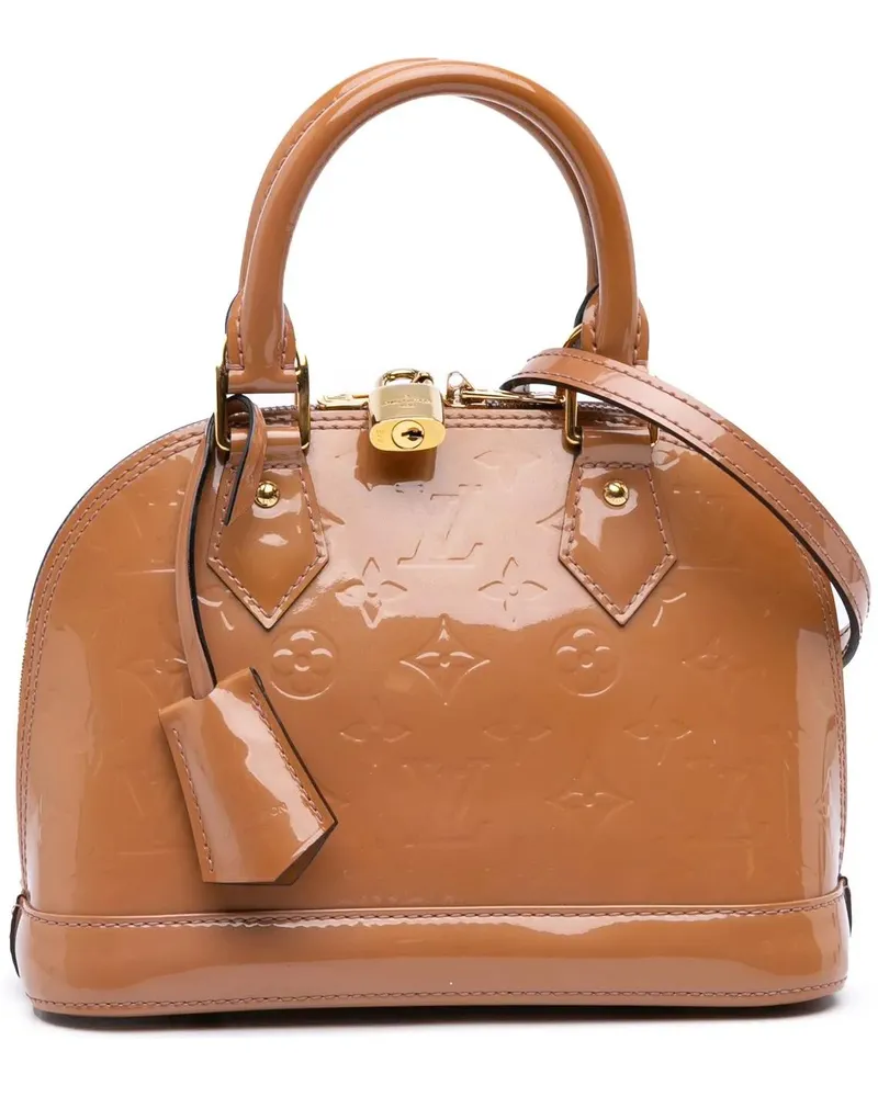 Louis Vuitton Hobo Bags Monogram Vernis Alma BB braun Braun