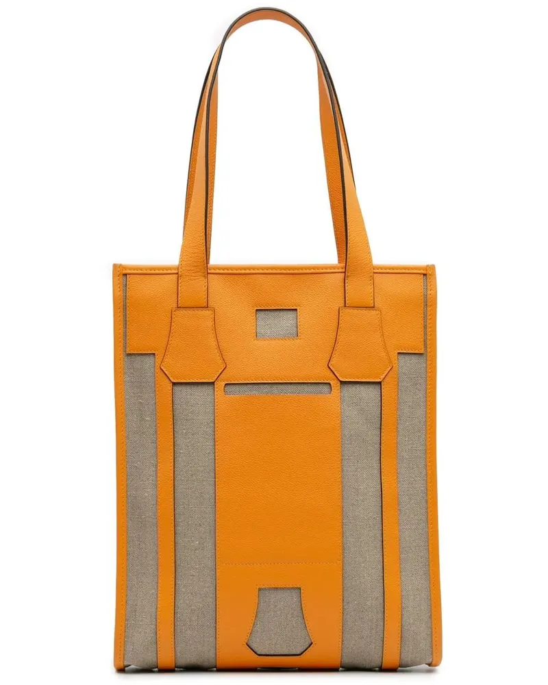 Hermès Shopper Evergrain and Toile Petit H Bell Tote gelb Gelb
