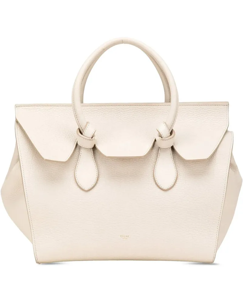 Celine Crossbody Bags Small Grained Calfskin Tie Knot Handbag weiß Weiß