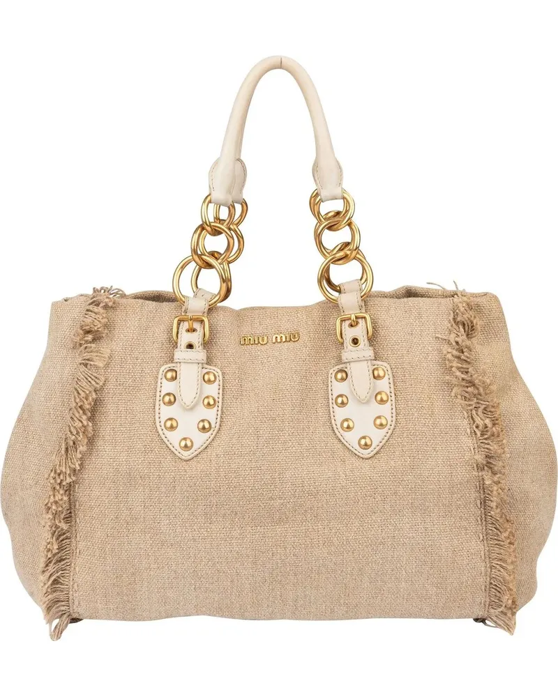 Miu Miu Crossbody Bags  Classic Jute Handbag beige Beige