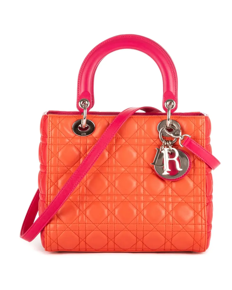 Dior Crossbody Bags Medium Lady-D orange Orange