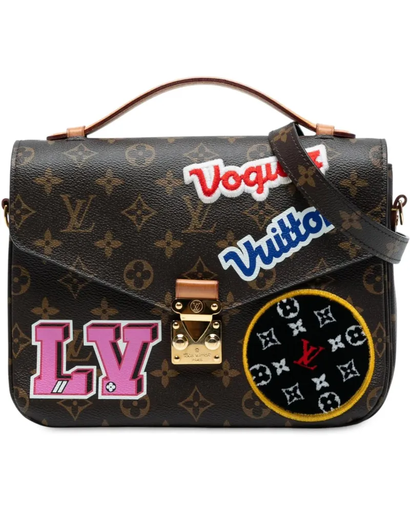 Louis Vuitton Hobo Bags Monogram Patches Pochette Metis braun Braun