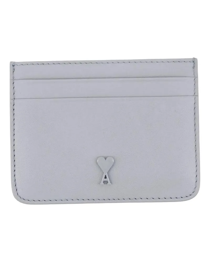 AMI Paris Portemonnaie Minimalist Calfskin Leather Card Case blau Blau
