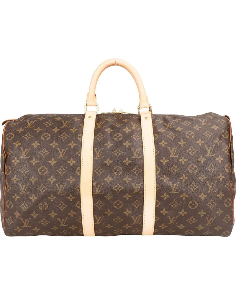 Louis Vuitton Crossbody Bags  Canvas Monogram Keepall 50 braun Braun