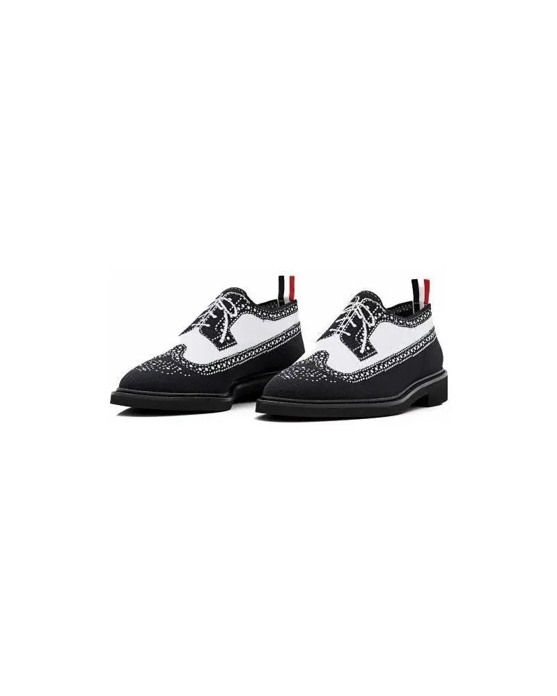 Thom Browne Boots & Stiefeletten Longwing Brogue Trompe Loeil Knit Schwarz