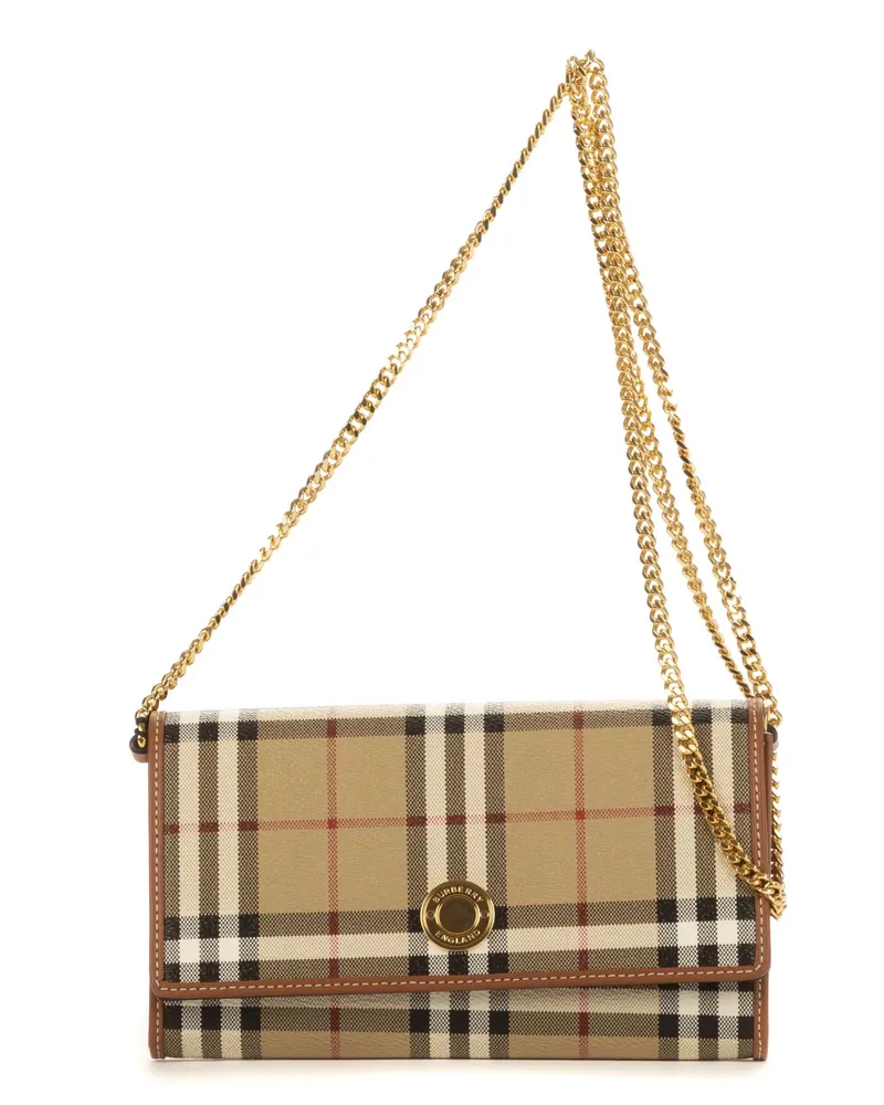Burberry Crossbody Bags Rectangular Flap Button beige Beige
