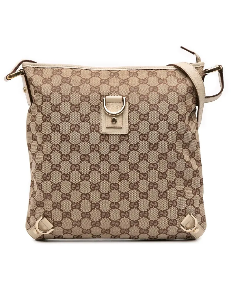 Gucci Hobo Bags GG Canvas Abbey D Ring Crossbody braun Braun