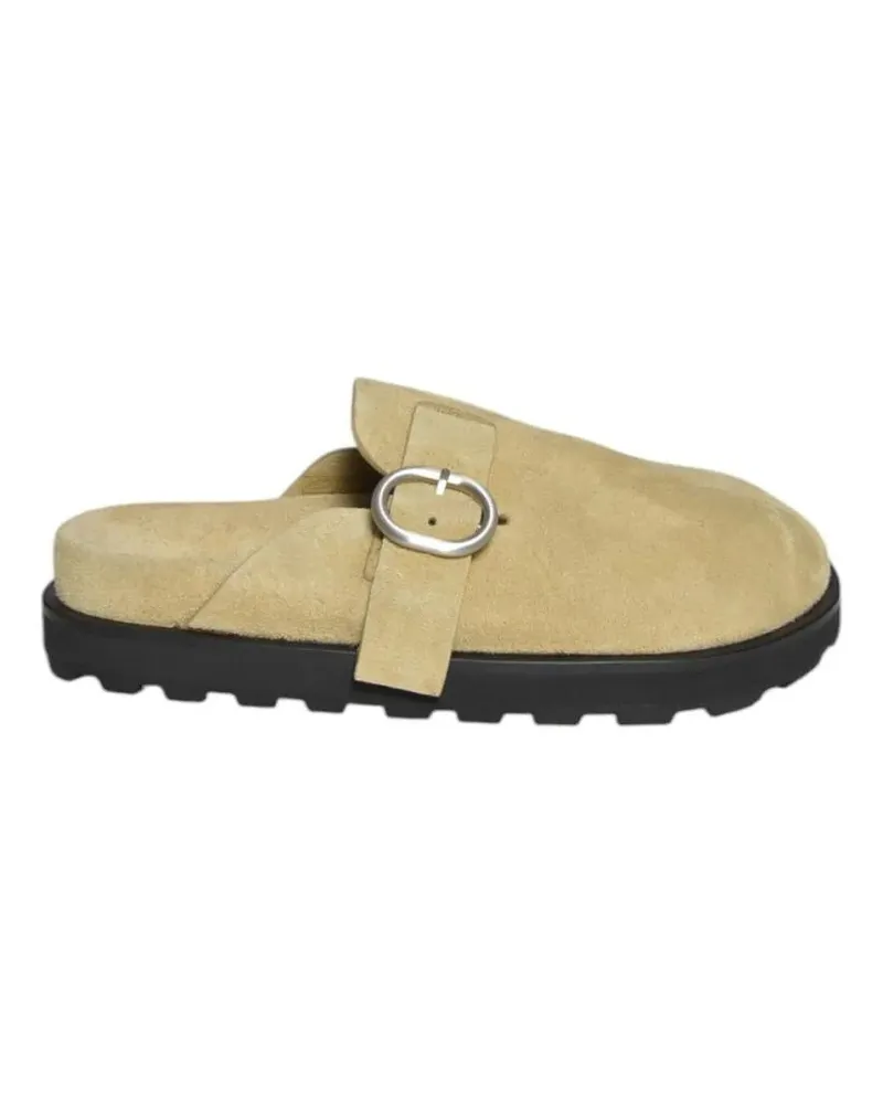 Jil Sander Loafer Camel Suede Flat Sabot braun Braun