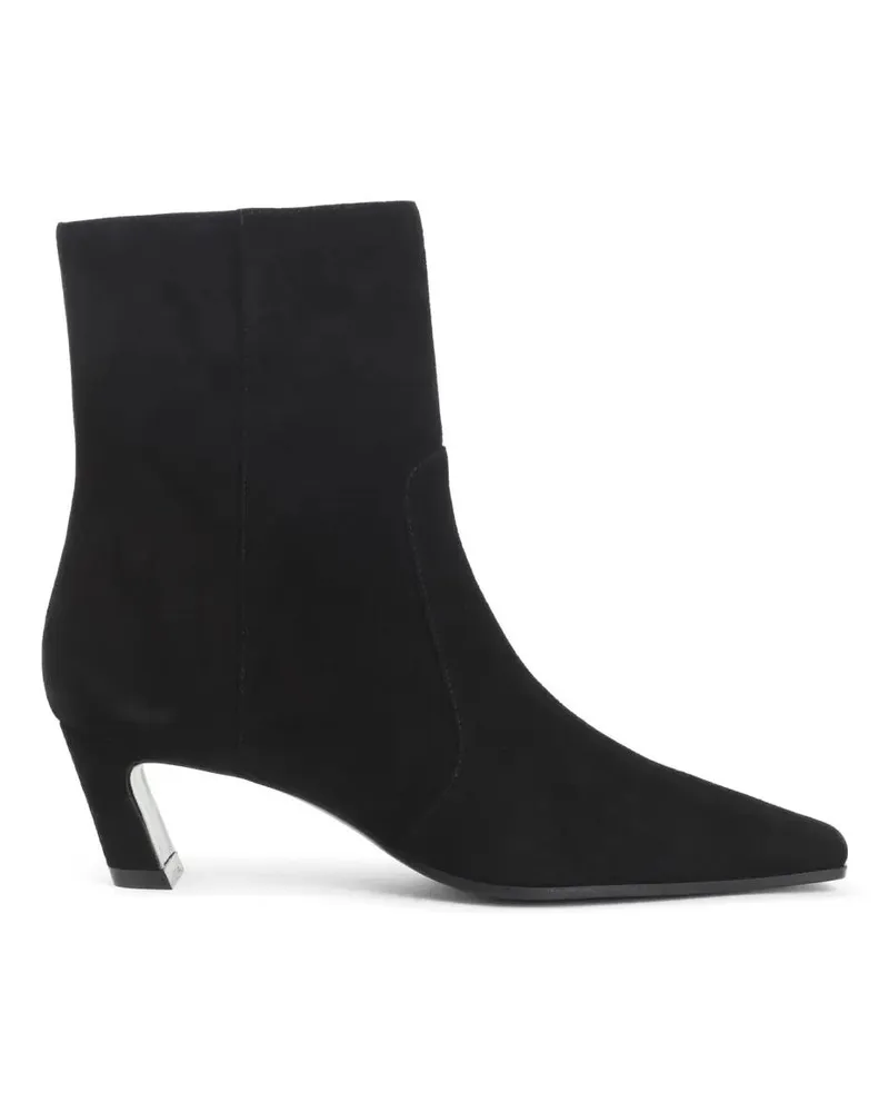 Stuart Weitzman Stiefel Pointed Toe Ankle Boots With Mid-Height Heel schwarz Schwarz
