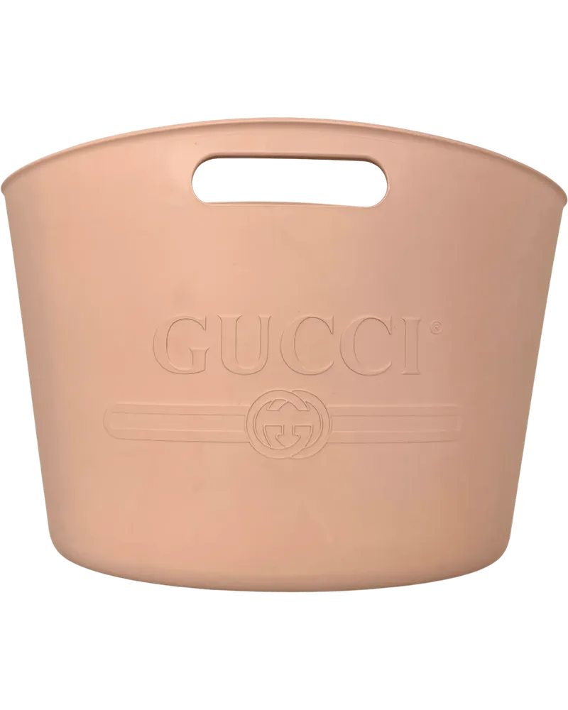 Gucci Shopper  Rubber Tote Bag Pink / very good rosa Gold